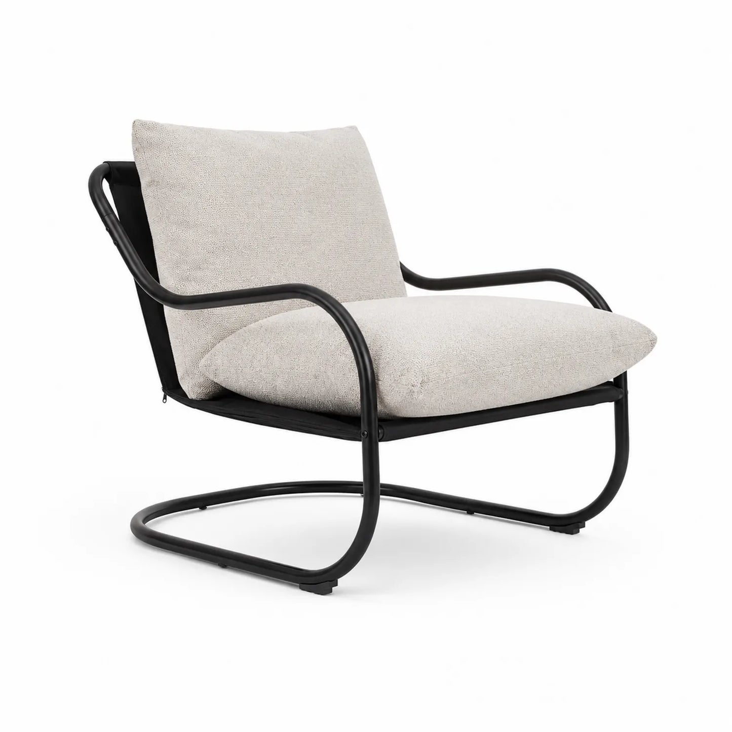 Silla de metal con cojines de poliéster 73x75x70cm