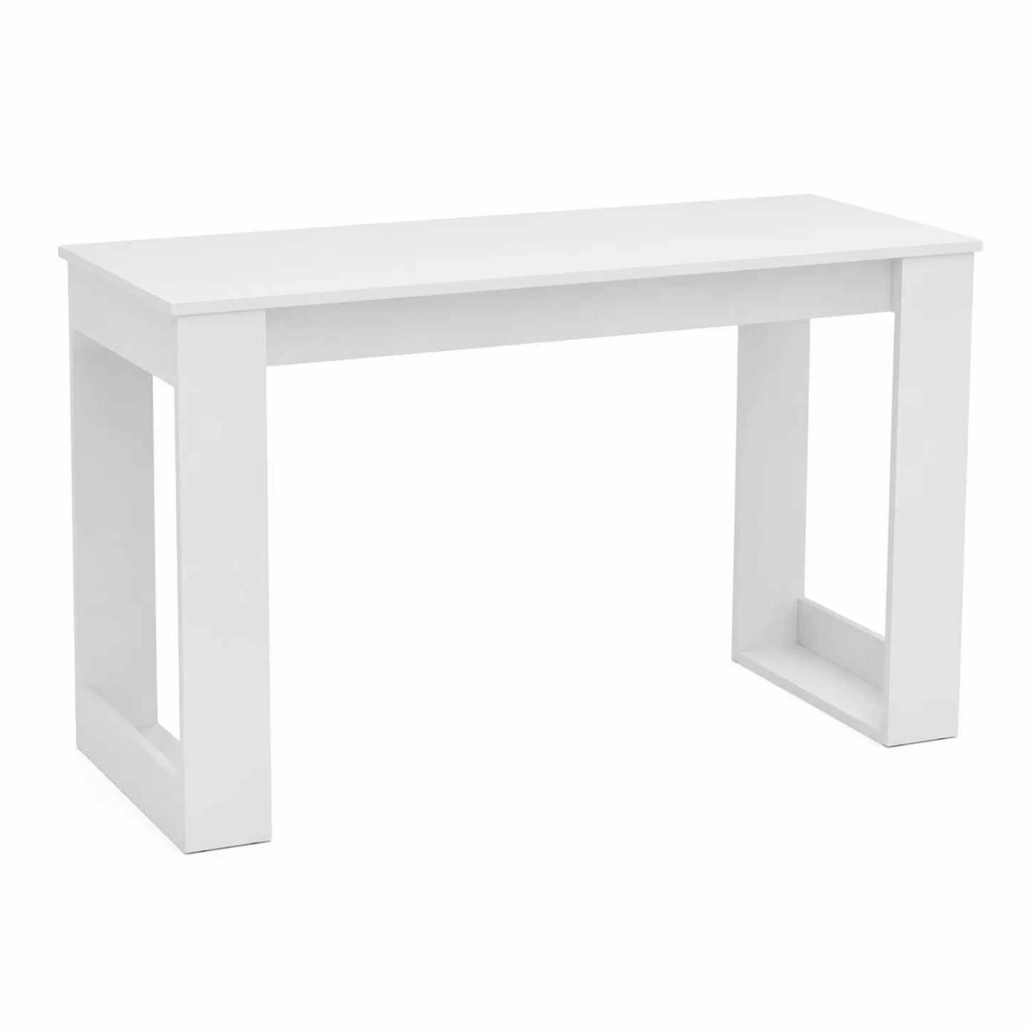 Escritorio rectangular de MDF blanco