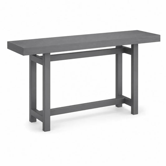 Mesa consola de metal gris 120x30x75 cm