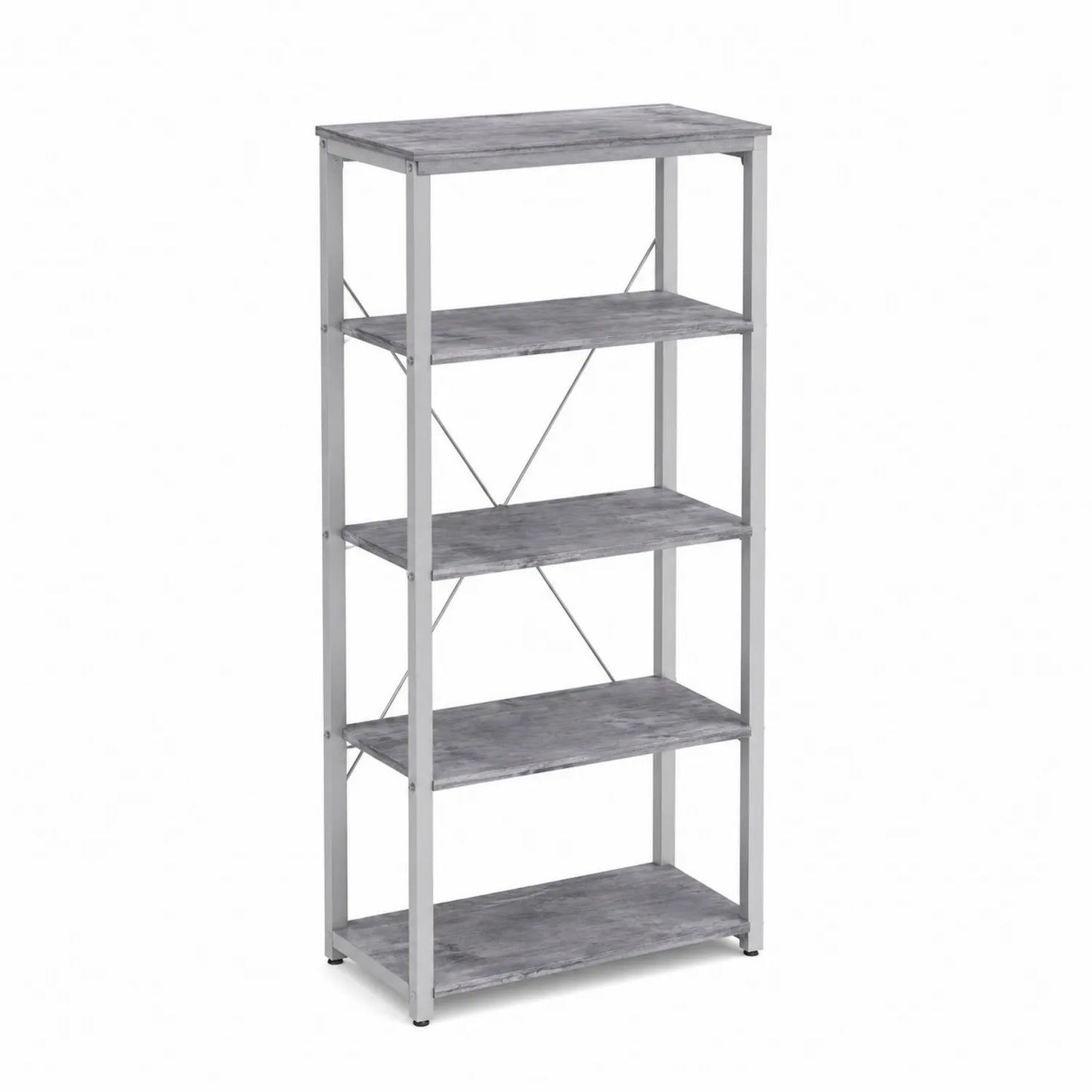 Estantería de Metal y MDF Gris 60x30x150 cm 5 Niveles