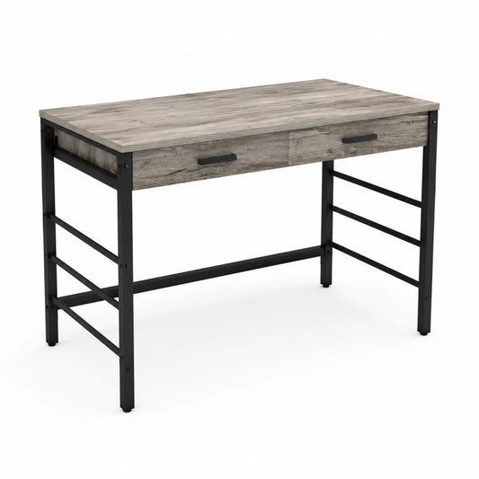 Escritorio de Madera y Metal con Cajones 120 cm