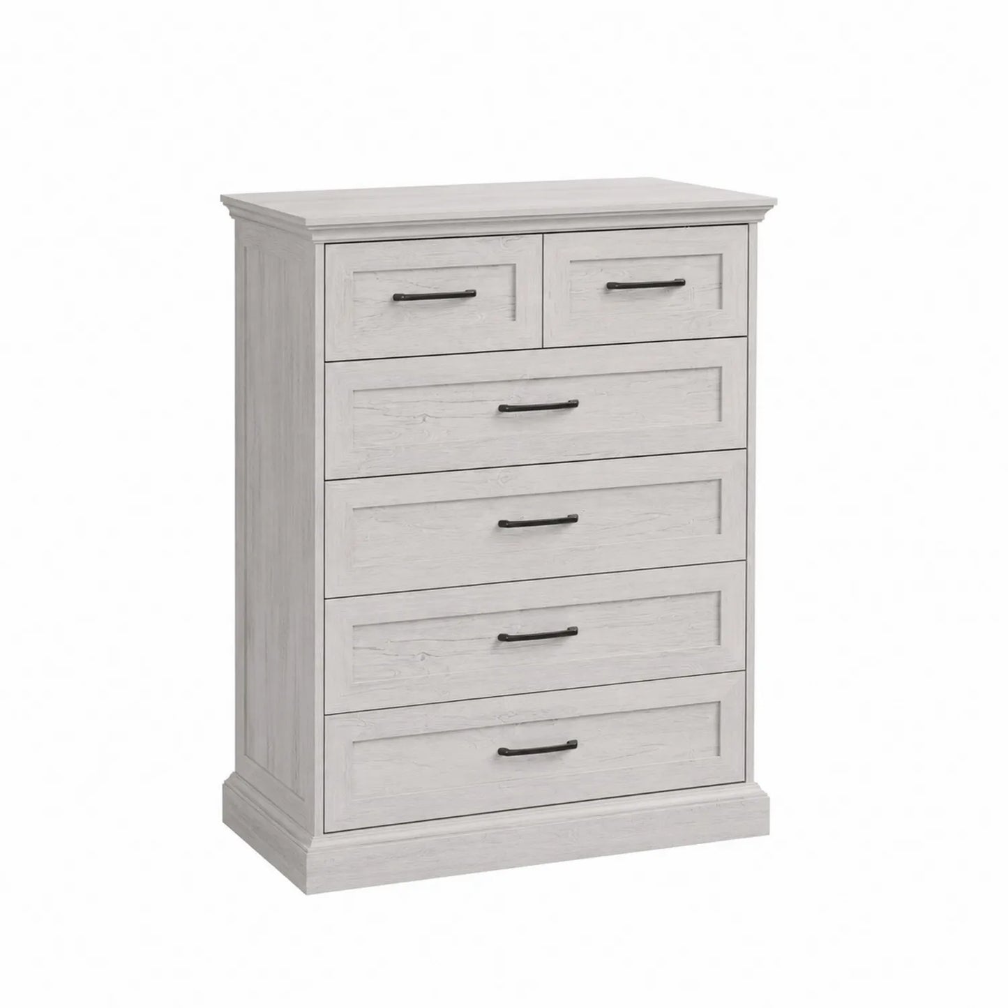 Cómoda de madera con 5 cajones en Blanco