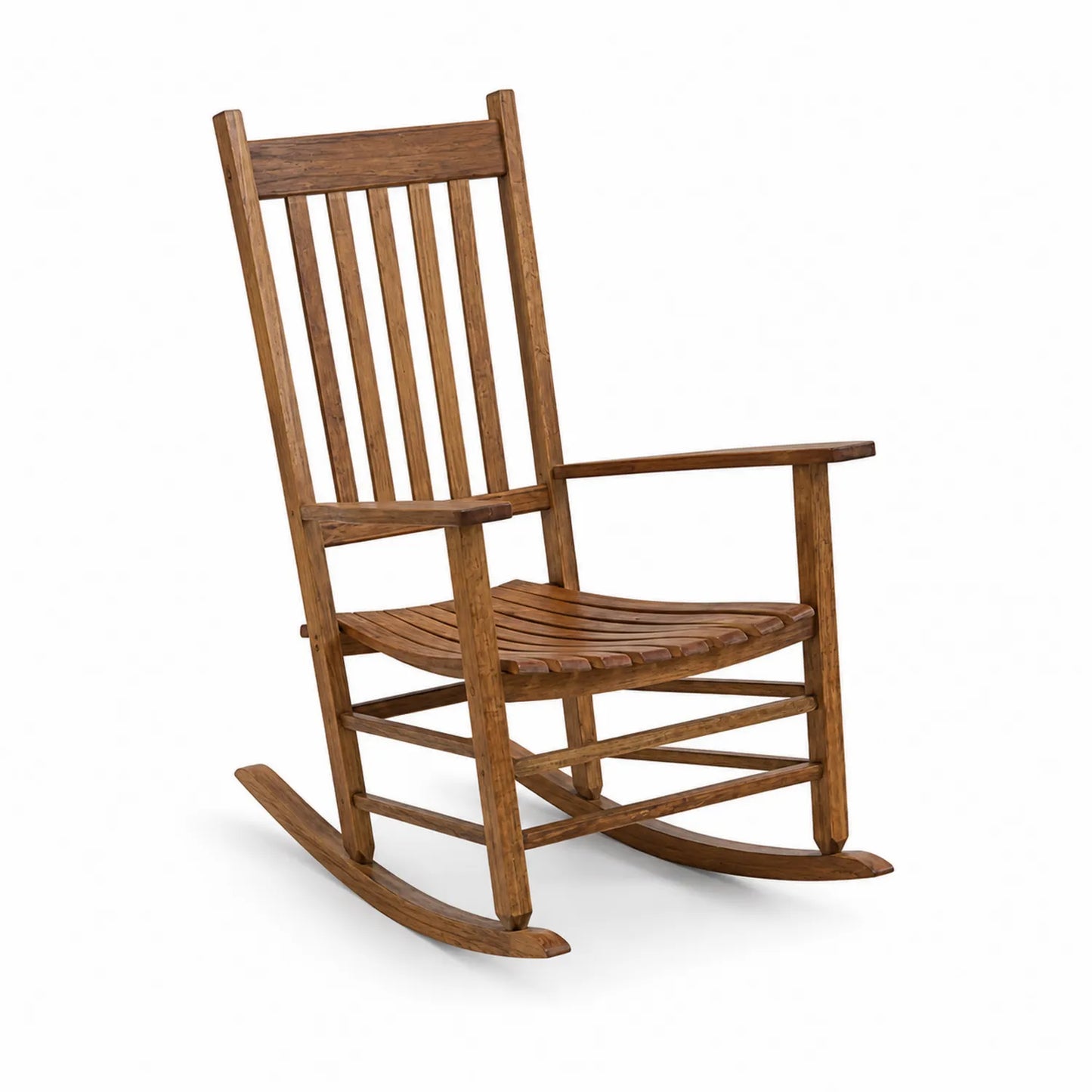 Mecedora de Madera de Roble Marrón 100x60x80 cm