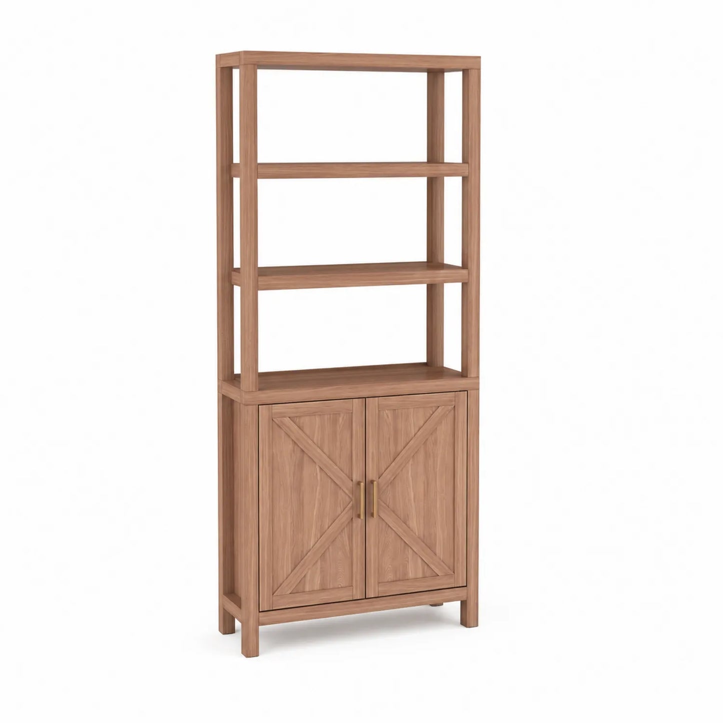 Estantería de Madera de Roble Marrón Natural 180x80x35 cm