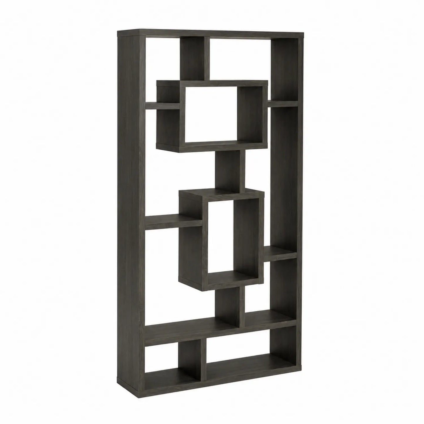 Estantería geométrica de MDF Gris 180x90x30 cm