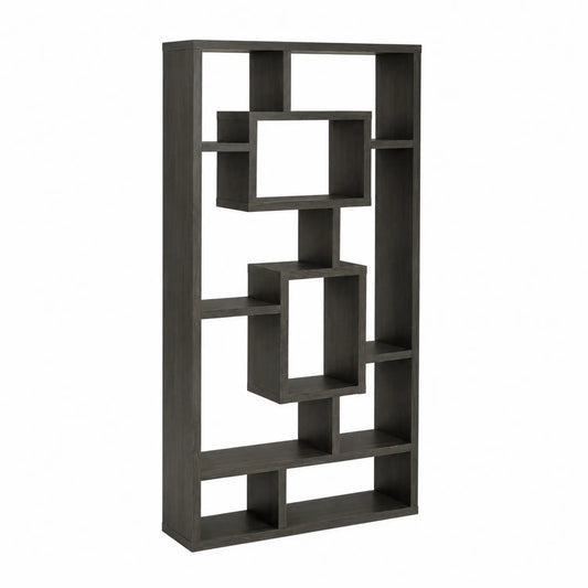 Estantería geométrica de MDF Gris 180x90x30 cm