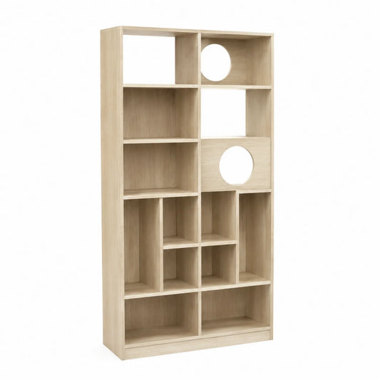 Estantería de Madera Aglomerada Diseño Geométrico 150cm x 90cm x 30cm