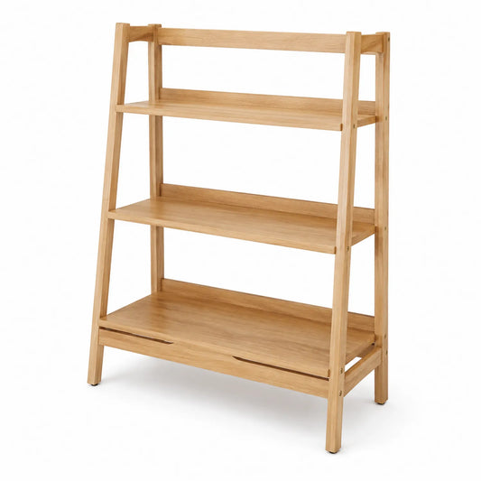 Estantería de Madera de Roble 4 Niveles 80x30x110 cm