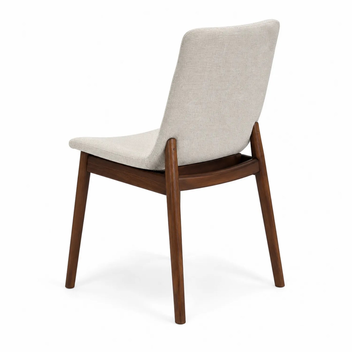 Silla de comedor de haya tapizada en poliéster Beige