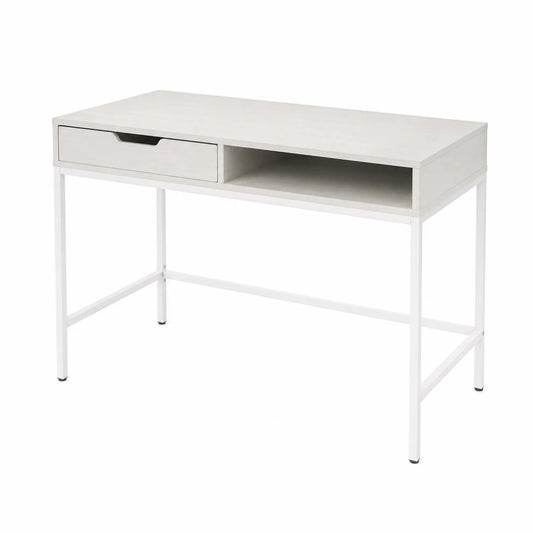 Escritorio MDF Blanco con Base de Acero